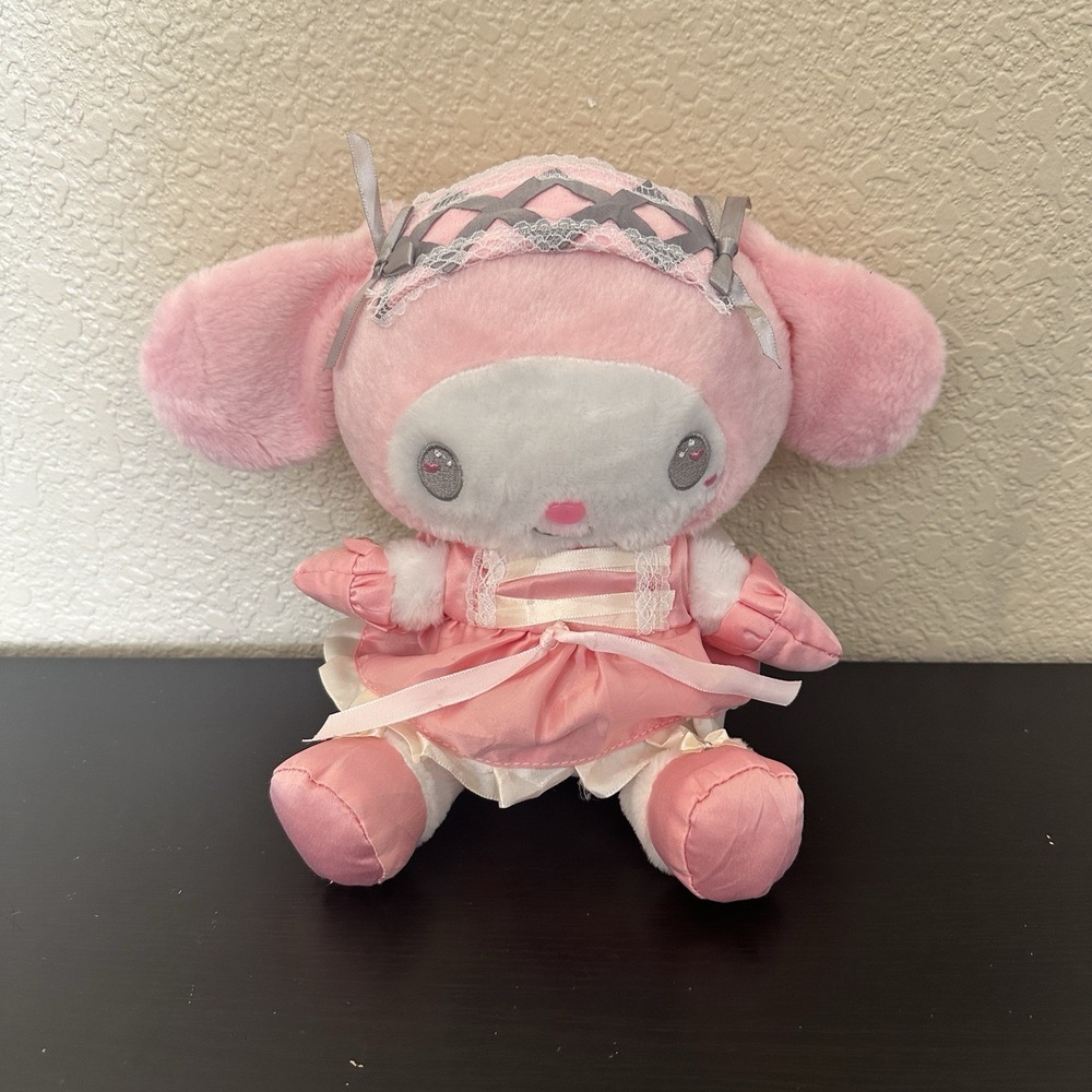 Sanrio My Melody Pink Plush Hello Kitty Japan Maid Ribbon Head Piece 10‎ Inches